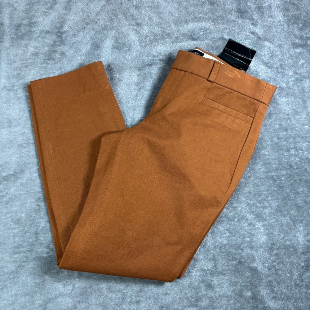 Banana Republic Sloan Fit Petite Dress Pants Size 2P Rust Brown Ankle Trousers